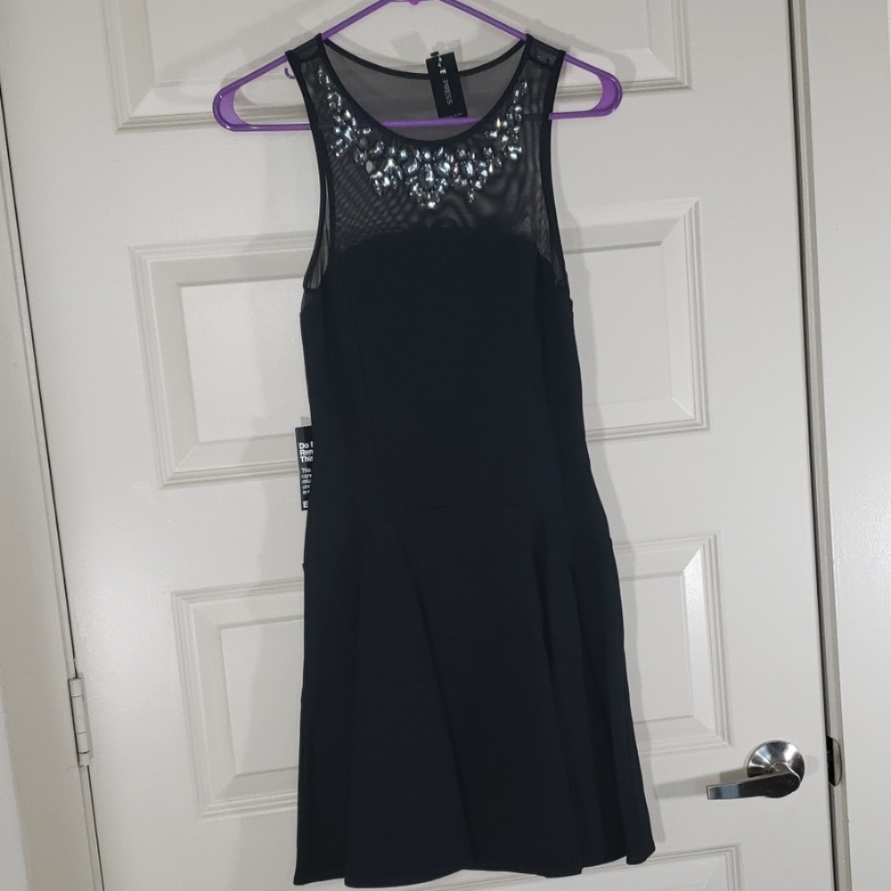 NEW Express dress with crystal neckline